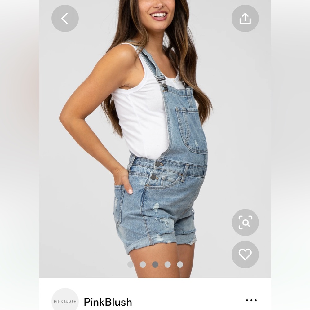 Maternity shorts overalls